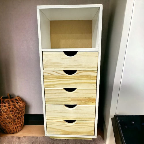 Minimalist 5-Drawer Chest of Drawers - Fully Assembled Chiffonier 1