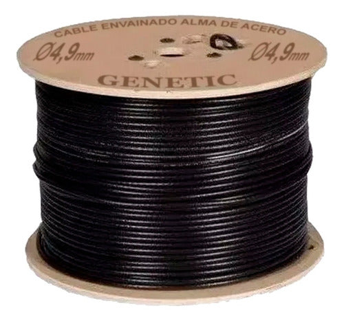 Genetic 5 Mts Cable Acero 4.9 Mm Forrado Para Maquinas Gimnasios Gym 0