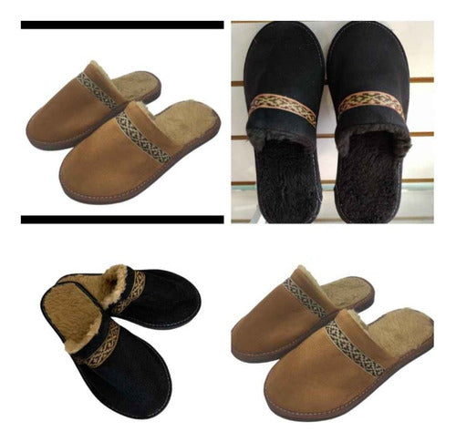 4 Pairs of Men's Sheepskin Slippers - Wholesale Supplier 1