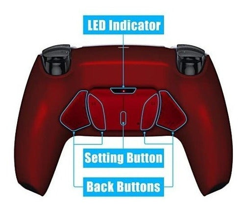 eXtremeRate 4 Back Buttons Extra for PS5 Controller Scarlet Red 5