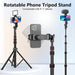 Nineigh Phone Tripod for iPhone, Aluminum Tripod Support 2