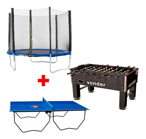 Alquiler Futbolito Pro + Cama Elástica + Ping Pong Pro 0