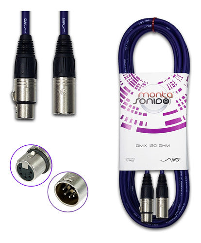 MSCables DMX 5-Pin Female to 5-Pin Male Cable 80 cm XLR Neutrik 0