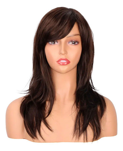 Italian Hair Long Wavy Human Hair Wig Chestnut 55cm 1