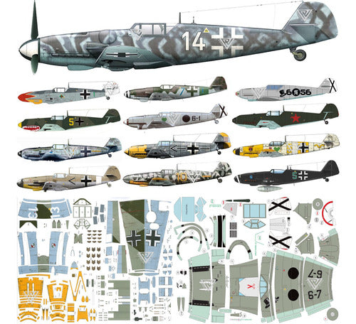 Messerschmitt Bf-109 G8 + 45 Papercraft Models (Digital Download) 0