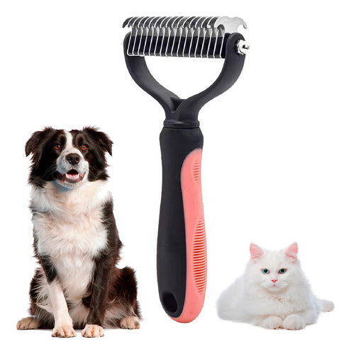 Atrix Double-Sided Deshedding Brush for Dogs and Cats 0