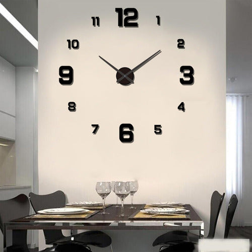 Lizbin Wall Clock Without Frame, Large 3D Wall Clock 1