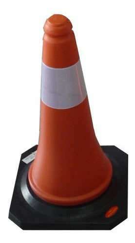 Reflective Traffic Safety Cone 50cm with Rigid Base Orange Iael 0