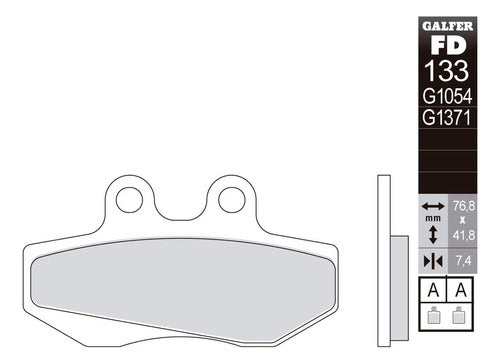 Galfer Semi-Metallic Brake Pad CBR-NC700-VStrom 1