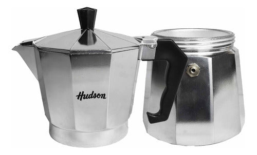 Hudson Polished Aluminum Italian Type Coffee Maker 9 Cups Bz3 3