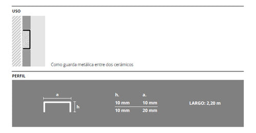 Atrim Listello Clasico Acero Inoxidable 430/02 Brillante 1