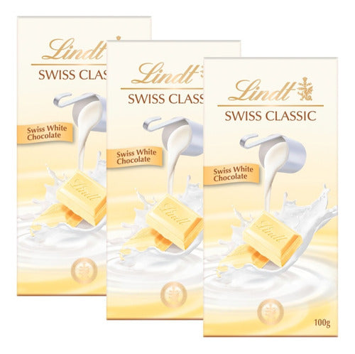 Lindt Swiss Classic White Chocolate 100g x3 Pack 0