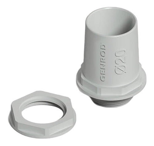 Genrod Conector Caño Rígido Y Corrugado Pvc 22mm (7/8) X25 0