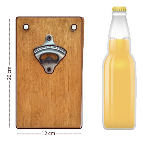 Wall-Mounted Beer Opener with Magnet UAR Pumas Rugby 3