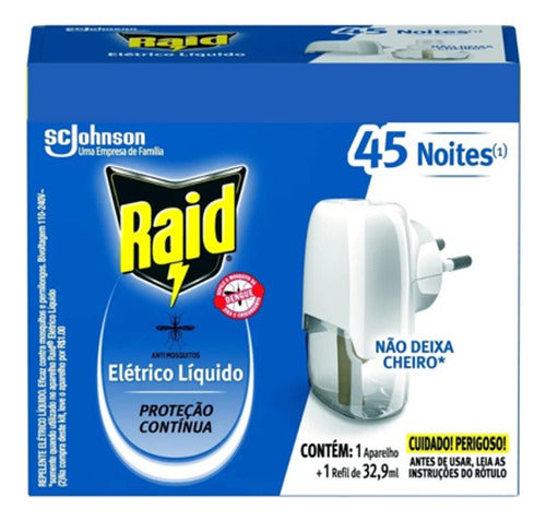 Repelente Raid Aparelho Elétrico + Refil Sem Cheiro 0