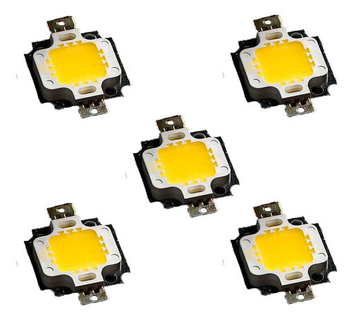 Hiled Argentina Chip Led Blanco 10W High Power X5 Unidades 0