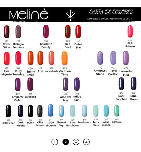 Combo 4 Esmaltes Semipermanentes Meliné + Base + Top Meliné 3