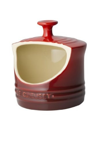 Le Creuset Stoneware 10-Ounce Salt Crock, Cerise (Cherry Red) 0