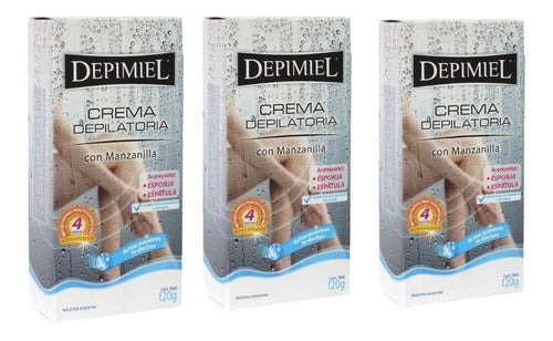 Crema Depilatoria Cuerpo Depimiel Manzanilla Para Ducha X3 120 Gr. 0