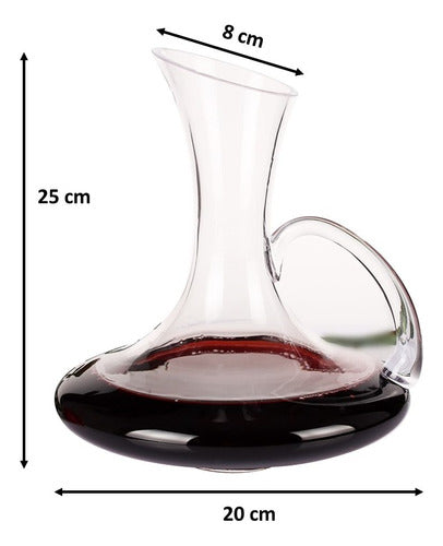 Cali Vintash Wine Decanter with Handle 1800 ml Glass 4