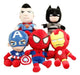 5 Peluches Spiderman Batman Superman Ironman Cpitán América 0