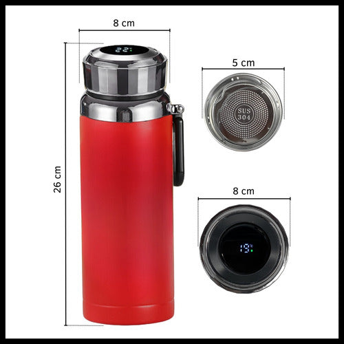 Stainless Steel 1 Liter Thermos Bottle with LED Display Temperature and Filter 33