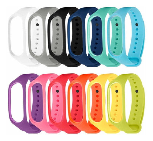 Miaband Pack of 4 Silicone Bands for Xiaomi Mi Band 3, 4, 5, 6, and 7 1