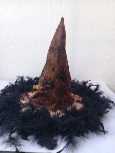 Witch Hat with Feathers Fancy Dress Party C1551 1