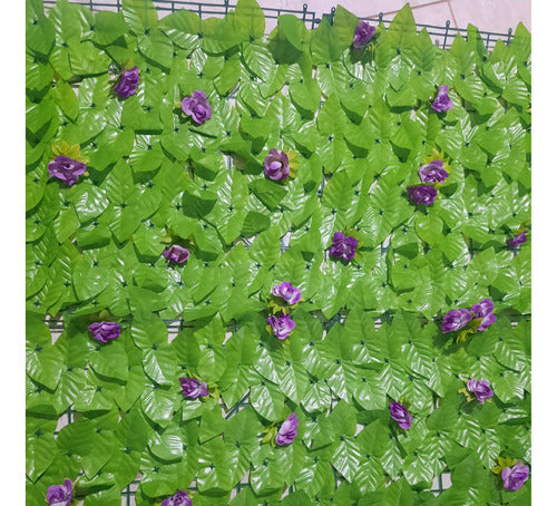 Artificial Climbing Plant Roll with Grass Leaves Wall Fence Flowers 3