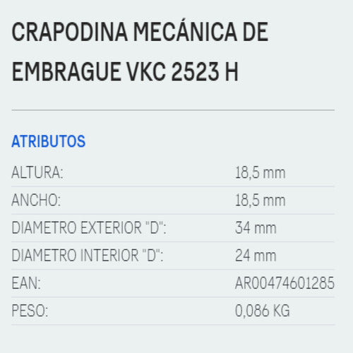 SKF Crapodina De Embrague Peugeot 206 1.6 8v 1999-2003 1