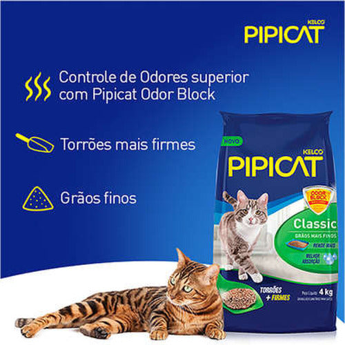 Granulado Piedras Sanitarias Gatos Pipicat Classic 24kgs 1