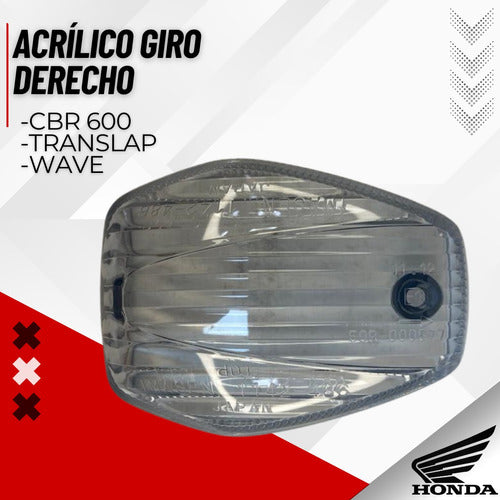 Acrylic Right Turn Signal Honda CBR 600 / Transalp / Wave 3