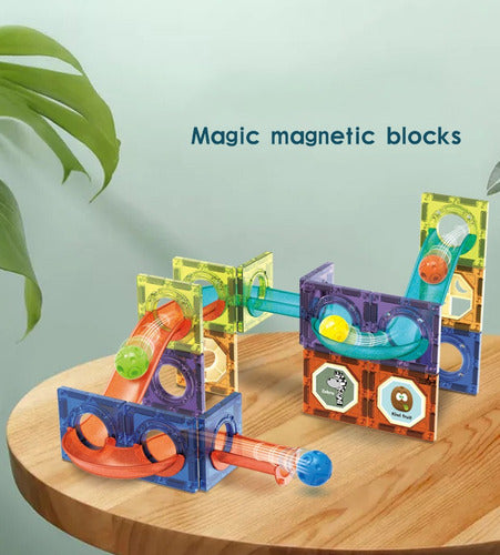 Moon Magnetic Blocks with Lights Slides and Stickers 142pcs 3