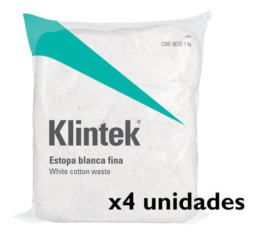 Estopa De Limpieza Blanca Fina Paquete 4 Kg Klintek Esto-1b 0