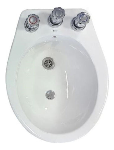 Bidet Deca Marajo 1 3 Agujeros Bide Loza Losa Baño Blanco 7