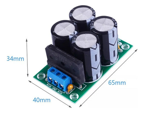 HobbyTronica Modulo Rectificador Onda Completa 35V 25A AC DC Audio Filtro 4