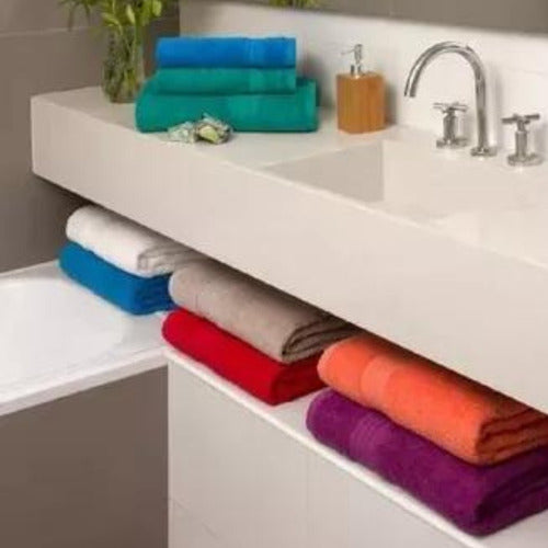 Rainbow Cotton Towel and Bath Sheet Set 500g Super Soft 24