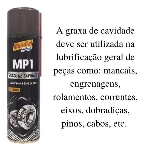 Kit C/ 2 Graxa De Cavidade Branca 300 Ml Mp1 Mundial Prime 5