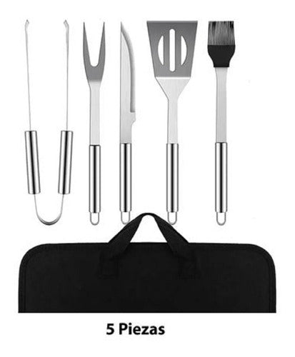 Set Asador Parrillero Con Estuche 5 Piezas 1