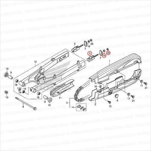 Tensor Cadena Transmision Honda Invicta Original R3 2