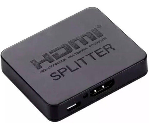 Splitter Hdmi Activo Amplificador De Señal1x2 1080p Pvc 0