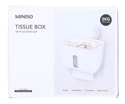 Miniso Beige Adhesive Toilet Paper Holder 15.6*15.4*17.8cm 1