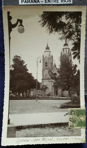 Antigua Postal Iglesia San Miguel De Parana Entre Ríos 1935 0