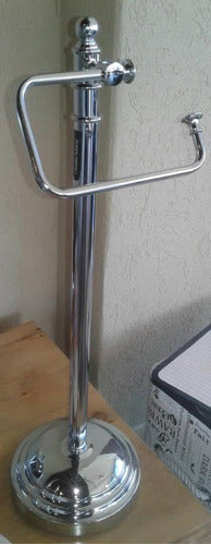 Free-Standing Toilet Paper Holder with Arm | Chrome 3