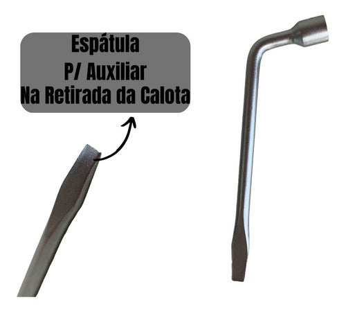 Chave De Roda Universal L Com Espatula 19mm Carro Envio 24h 1