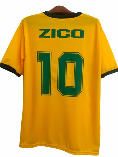 Brazil 1982 Socrates - Zico Home Retro Shirt 11