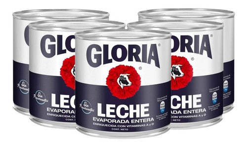 Leche Evaporada Gloria 400g X 5 Und Importado Peru 0