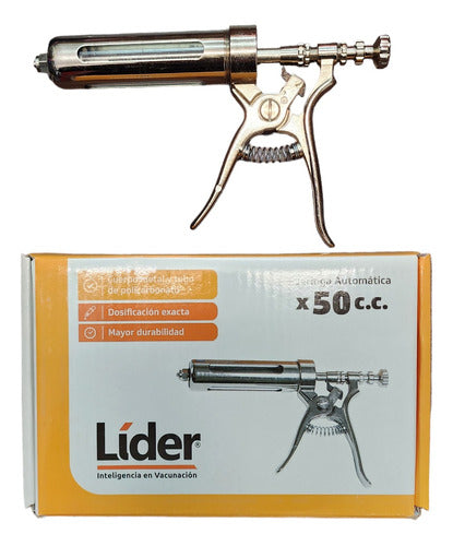 LIDER Veterinary Automatic Syringe 50 Cc Metal Body 0