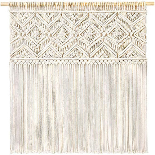 Mkono Large Macramé Para Colgar En La Pared Boho Tapiz Decor 0