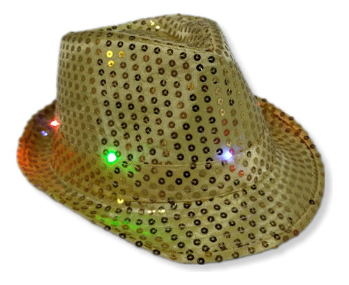 Led Cotillon Sombrero Lentejuelas Led Gorro Tanguero Braz Cotillon Pack 2 0